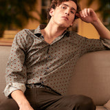 Green Brown Pattern Shirt