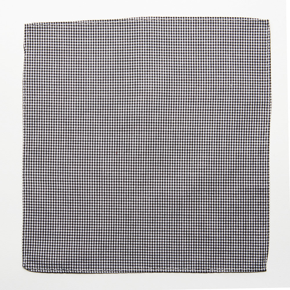 Black Plaid Pocket Square