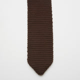 Brown Knit Tie