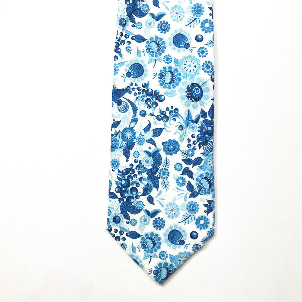 Royal Blue Floral Tie