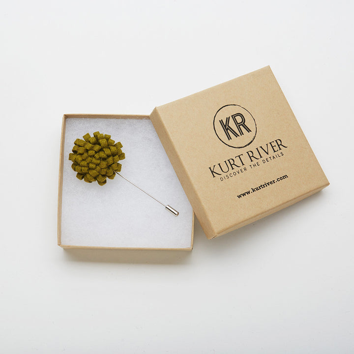 Bronze Green Dandelion Pin