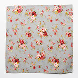 Grey Floral Pocket Square