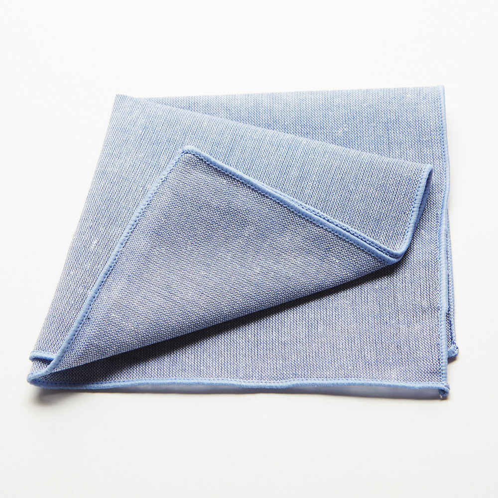 Ice Blue Pocket Square