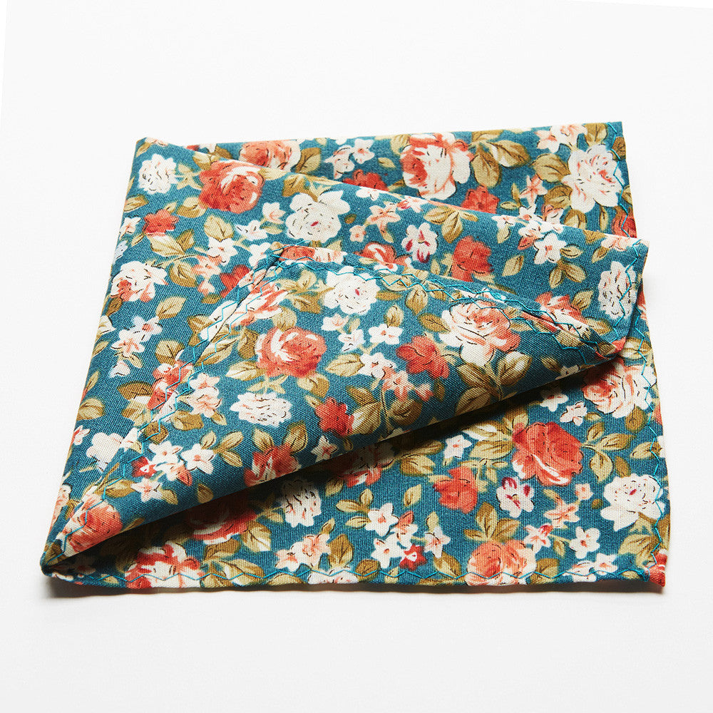 Pine Floral Pocket Square