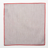 Red Edge Pocket Square